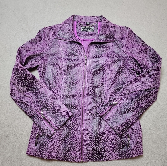Guillaume Jackets & Blazers - Woman's Snakeskin pattern zip up jacket XS